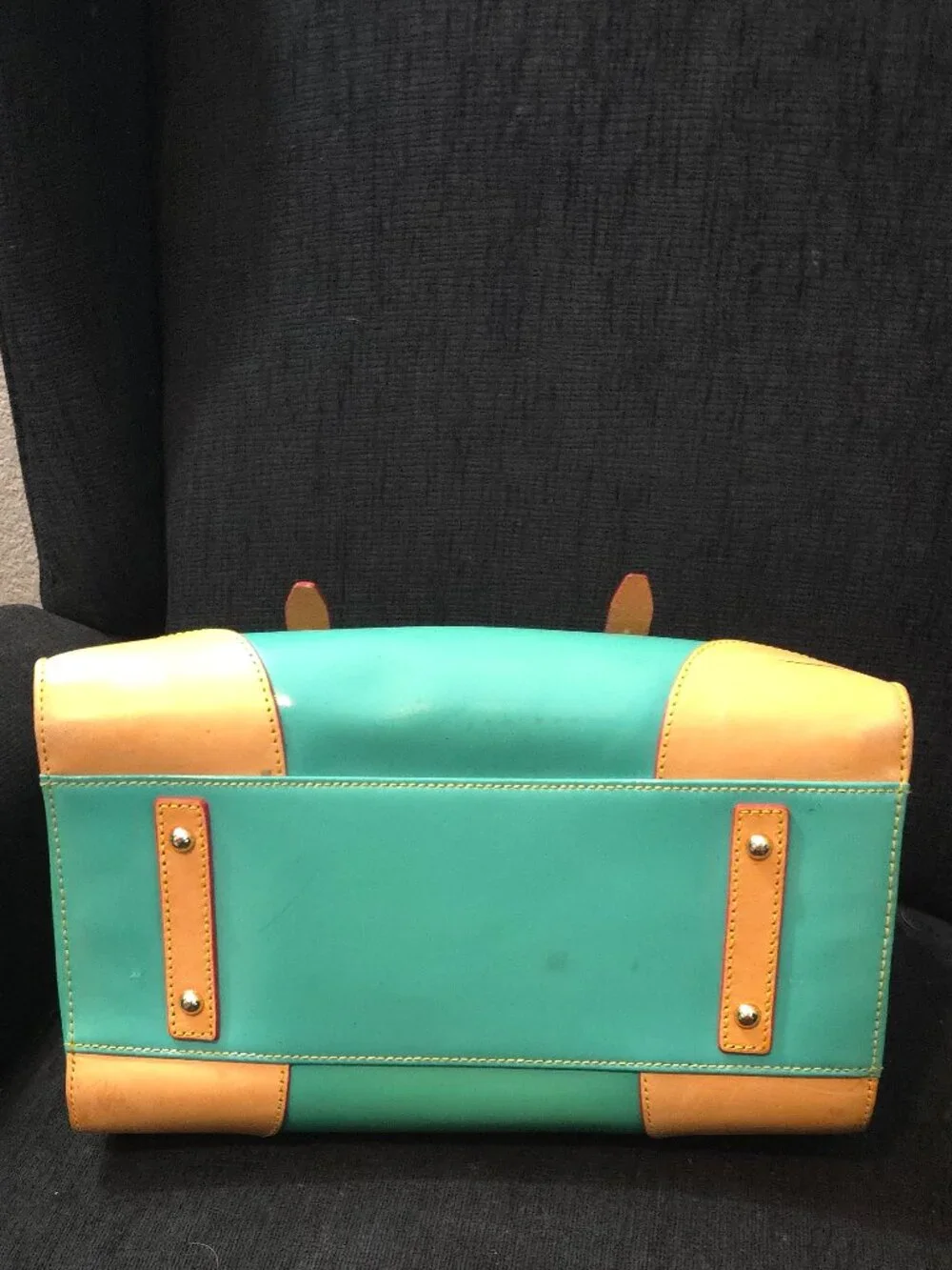 Dooney & Bourke Janine Ocean Teal Patent Leather Satchel